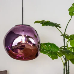 Eco-Light Canopus hengelampe, fiolett, Ø 36 cm, glass, E27 Sale