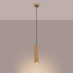 SOLLUX LIGHTING Carbon pendellampe, gullfarget, Ø 6 cm, aluminium Best