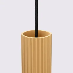 SOLLUX LIGHTING Carbon pendellampe, gullfarget, Ø 6 cm, aluminium Best