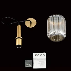 ORION Carneval pendellampe, antikk messing/amber, Ø 14 cm, glass| Pendellamper