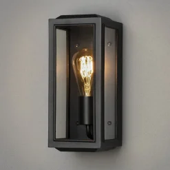 Konstsmide Carpi utendørs vegglampe, svart, 12,5 x 30 cm Discount