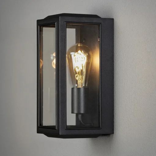 Konstsmide Carpi utendørs vegglampe, svart, 12,5 x 30 cm Discount