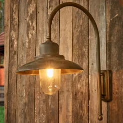 Moretti Luce Casale utendørs vegglampe, høyde 60 cm, antikk messing Sale