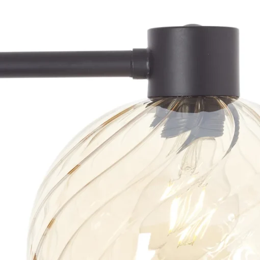 Brilliant Casto gulvlampe, høyde 150 cm, rav, glass/metall New