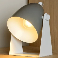 Lucide Chago bordlampe i metall, grå| Kontorbelysning|Bordlamper