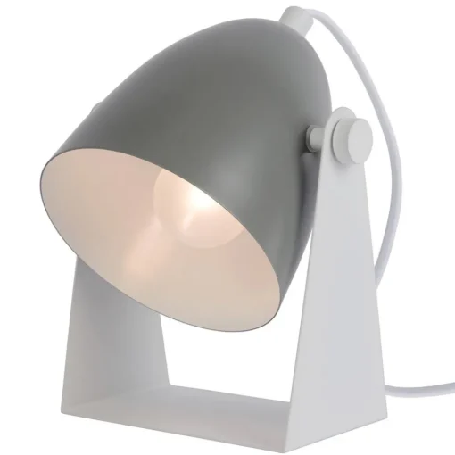 Lucide Chago bordlampe i metall, grå| Kontorbelysning|Bordlamper