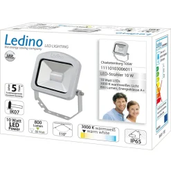 Ledino Charlottenburg utendørs LED-spot sølv 10W 3 000 K| Utespotter
