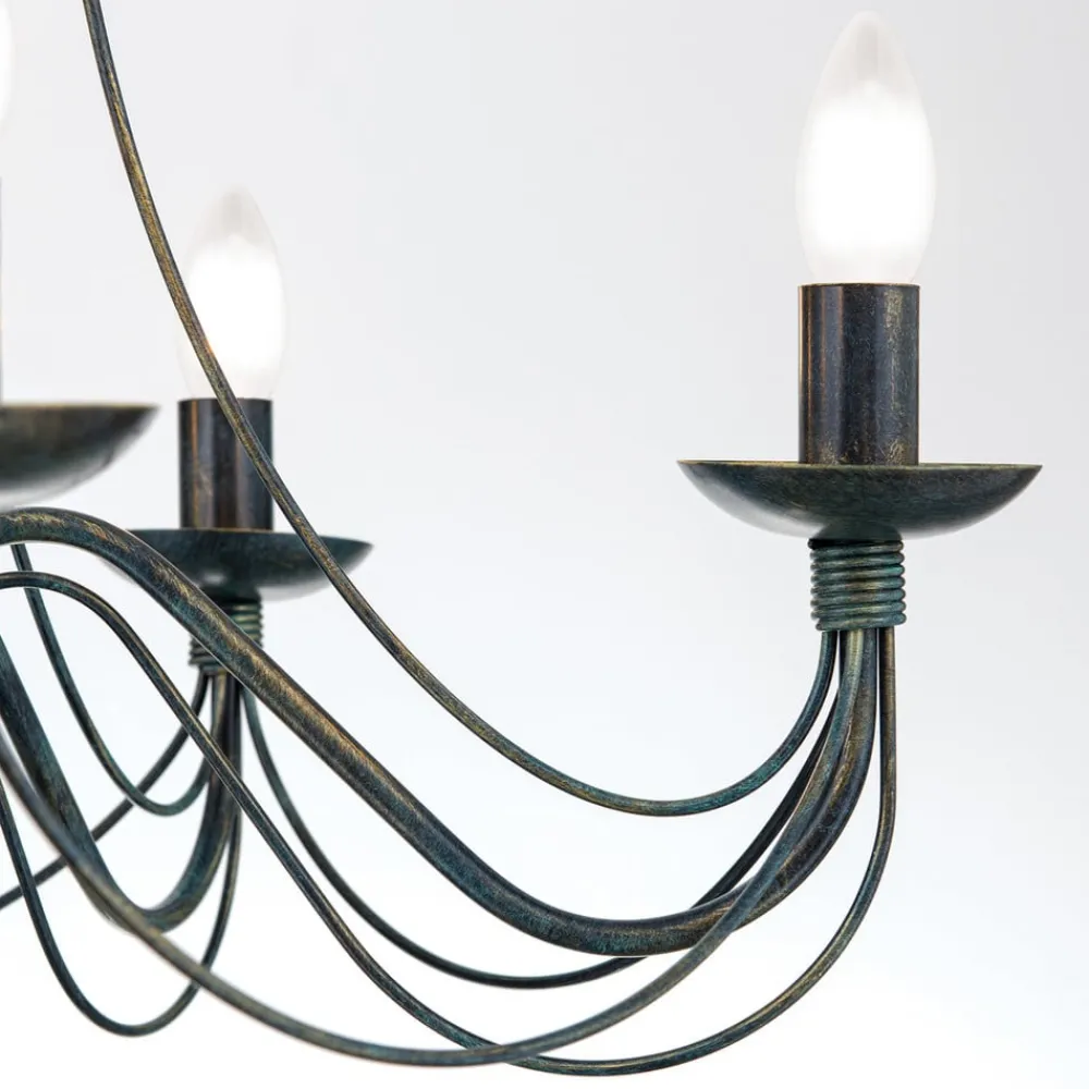 ORION CLARA lysekrone i herregårdsstil med fem lys| Lysekroner