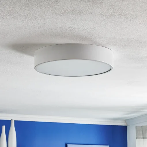 TEMAR LIGHTING Cleo 400 taklampe, hvit, sensor, IP20, Ø 40 cm, metall Outlet