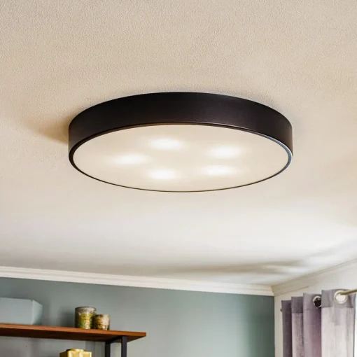 TEMAR LIGHTING Cleo 600 taklampe, svart, sensor, IP20, Ø 60 cm, metall Sale