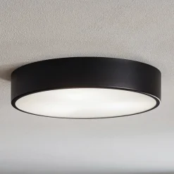 TEMAR LIGHTING Cleo 400 taklampe, svart, sensor, IP20, Ø 40 cm, metall| Design- Og Hotellbelysning|Taklamper