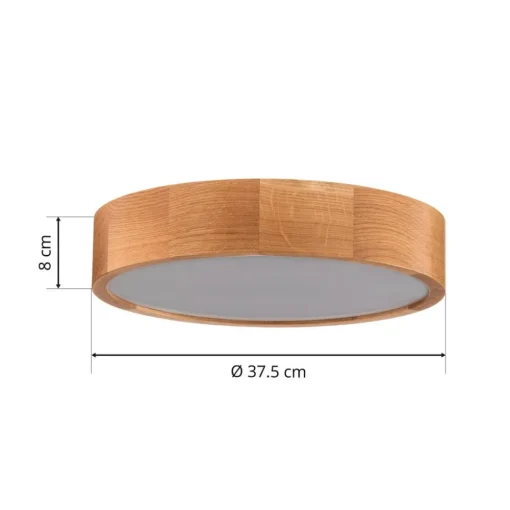 TEMAR LIGHTING Cleo DR375 taklampe, IP54, Ø 37,5 cm, eiketre, E27| Design- Og Hotellbelysning|Taklamper