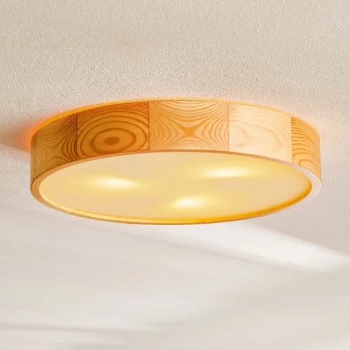 TEMAR LIGHTING Cleo taklampe, Ø 47,5 cm, 4 lyskilder, furu, E27 Best
