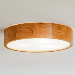 TEMAR LIGHTING Cleo taklampe, Ø 38 cm, 3 lyskilder, eik, E27 Hot