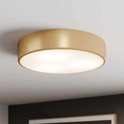 TEMAR LIGHTING Cleo taklampe, Ø 40 cm, IP20, gullfarget, metall, E27| Design- Og Hotellbelysning|Taklamper