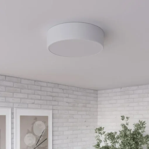 TEMAR LIGHTING Cleo taklampe, Ø 30 cm, IP20, hvit, metall, E27| Design- Og Hotellbelysning|Taklamper