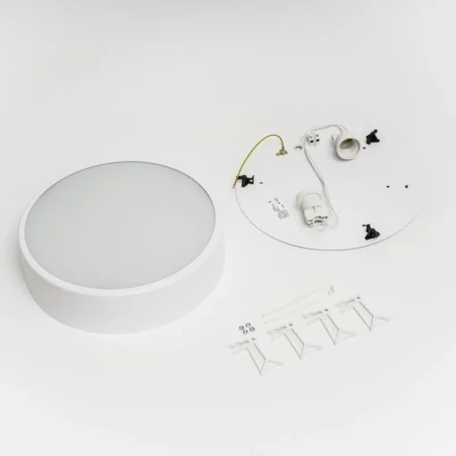 TEMAR LIGHTING Cleo taklampe, Ø 30 cm, IP20, hvit, metall, E27| Design- Og Hotellbelysning|Taklamper