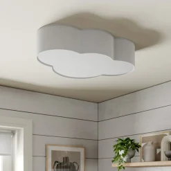 TK Lighting Cloud taklampe, hvit, tekstil, lengde 62 cm, E27, 4 lyskilder. Hot