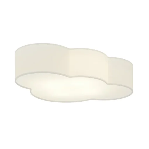 TK Lighting Cloud taklampe, hvit, tekstil, lengde 62 cm, E27, 4 lyskilder. Hot