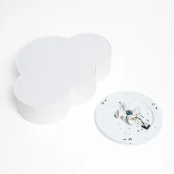 TK Lighting Cloud taklampe, hvit, tekstil, lengde 62 cm, E27, 4 lyskilder. Hot