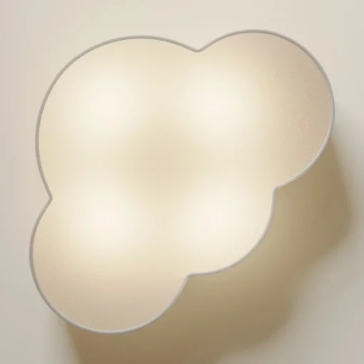 TK Lighting Cloud taklampe, hvit, tekstil, lengde 62 cm, E27, 4 lyskilder. Hot