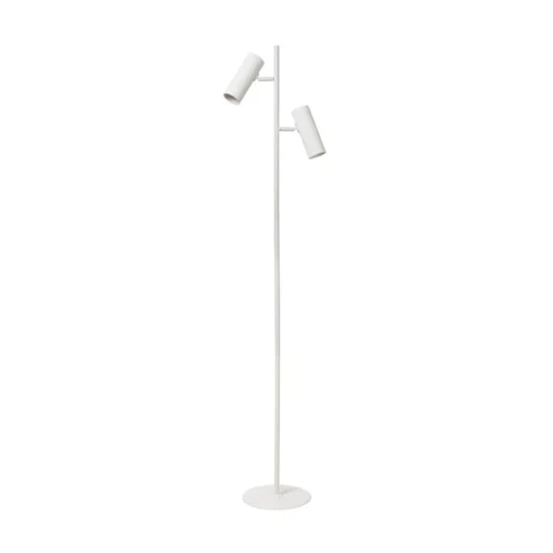Lucide Club gulvlampe, justerbar, hvit, metall, 140 cm, GU10