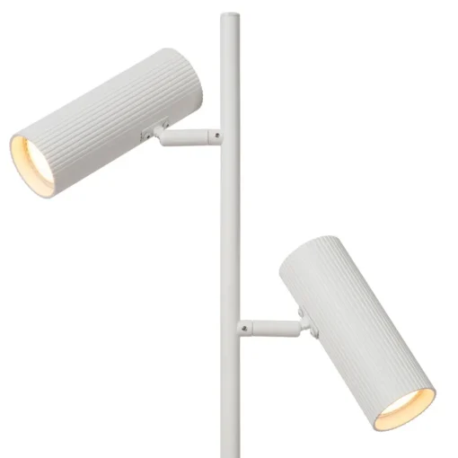 Lucide Club gulvlampe, justerbar, hvit, metall, 140 cm, GU10