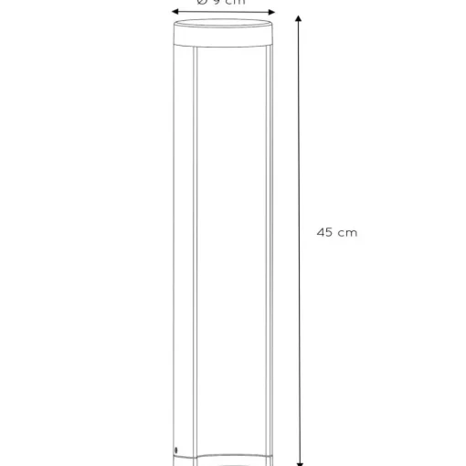 Lucide Combo sylinderformet LED-sokkelbelysning, 45 cm| Kommersiell Utebelysning|Sokkellamper