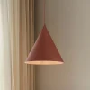 TK Lighting Cono pendellampe, enkeltlys, Ø 25 cm, teglrød Outlet