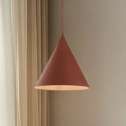 TK Lighting Cono pendellampe, enkeltlys, Ø 25 cm, teglrød Outlet