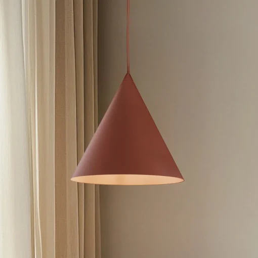 TK Lighting Cono pendellampe, enkeltlys, Ø 25 cm, teglrød Outlet