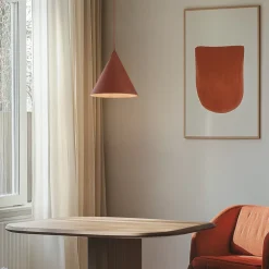 TK Lighting Cono pendellampe, enkeltlys, Ø 25 cm, teglrød Outlet