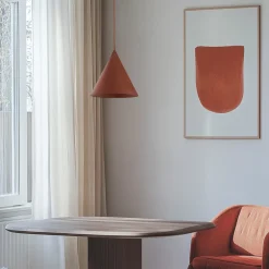 TK Lighting Cono pendellampe, enkeltlys, Ø 25 cm, teglrød Outlet