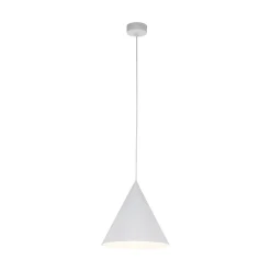 TK Lighting Cono pendellampe, hvit, Ø 25 cm, stål, enkeltlys| Pendellamper
