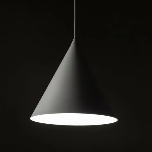 TK Lighting Cono pendellampe, hvit, Ø 25 cm, stål, enkeltlys| Pendellamper