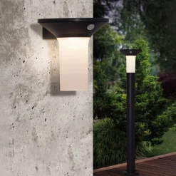 EGLO Corbezzola utendørs LED-vegglampe, svart, sensor| Solcellelamper Med Sensor|Vegglamper Med Sensor