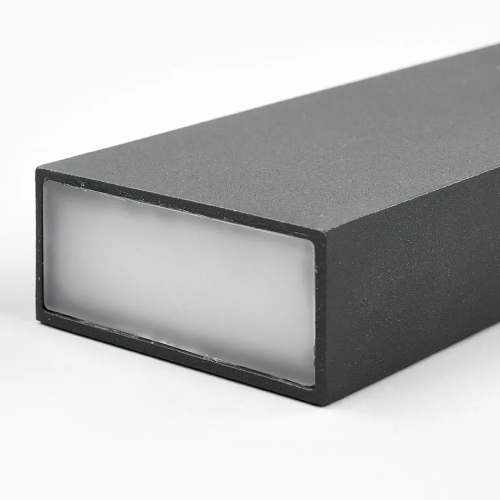 Lucande Corda flat utendørs LED vegglampe| Led-Utendørs