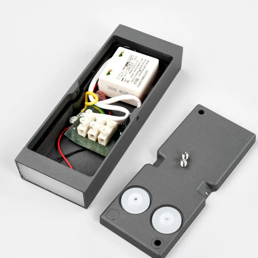 Lucande Corda flat utendørs LED vegglampe| Led-Utendørs