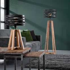 Zijlstra Crossround bordlampe med stativfot i tre Discount