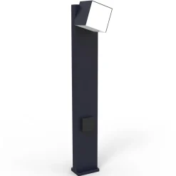 LUTEC Cuba LED-veilampe, antrasitt med stikkontakt| Gatebelysning, Pullert Belysning