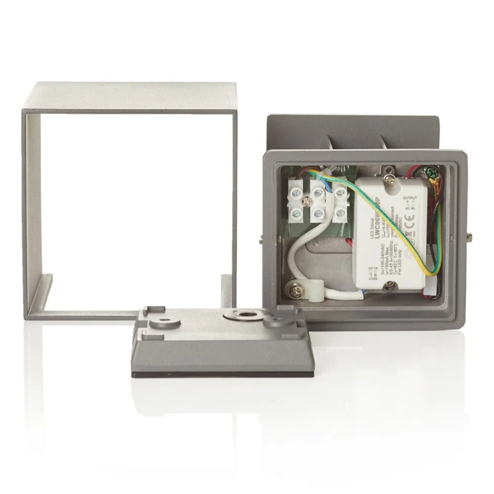 ORION Cube utendørs LED-vegglampe basaltgrå| Kommersiell Utebelysning|Led-Utendørs