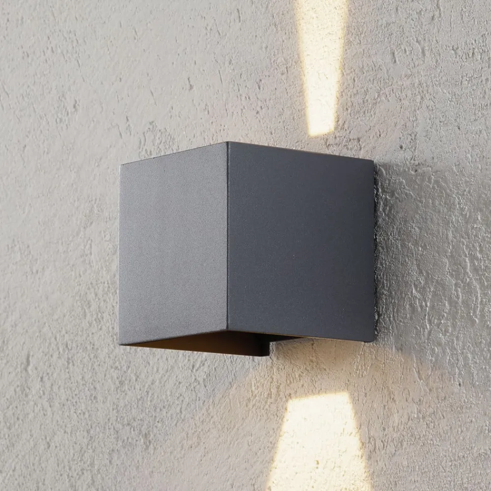ORION Cube utendørs LED-vegglampe basaltgrå| Kommersiell Utebelysning|Led-Utendørs