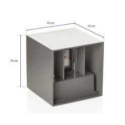 ORION Cube utendørs LED-vegglampe basaltgrå| Kommersiell Utebelysning|Led-Utendørs
