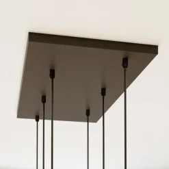 TK Lighting Cubus hengelampe, 74 cm, 6 lyskilder, klar/honning/brun, glass Sale