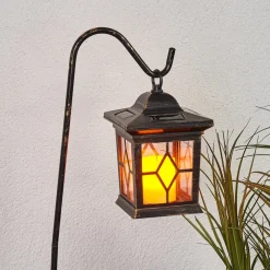 Lindby Dekorativ LED-solarlykt Beata i sett| Solcellelamper