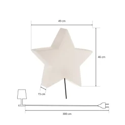 Nowodvorski Lighting Dekorativ stjernelampe med kabel og støpsel| Julebelysning