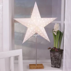 STAR TRADING Dekorlampe Comni Pack -stjerne og skjerm brun fot| Julebelysning|Dekorasjonsbelysning