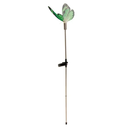 Näve Deko-solcellelampe sommerfugl, jordspyd, RGB LED| Solcellelamper