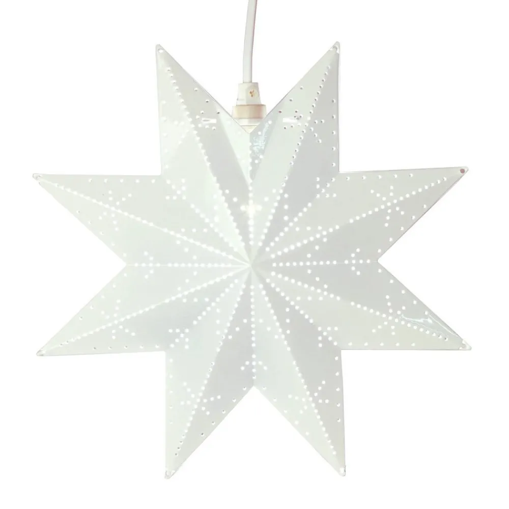 STAR TRADING Dekostjerne Classic av metall, hvit| Julebelysning|Dekorasjonsbelysning