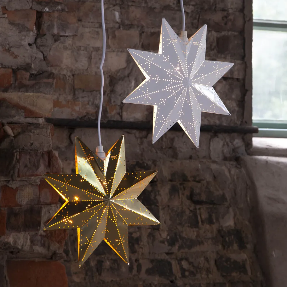 STAR TRADING Dekostjerne Classic av metall, hvit| Julebelysning|Dekorasjonsbelysning